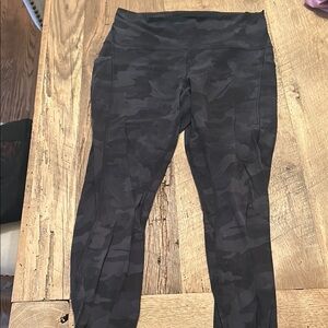 Lululemon Athletica Black Camo Leggings
